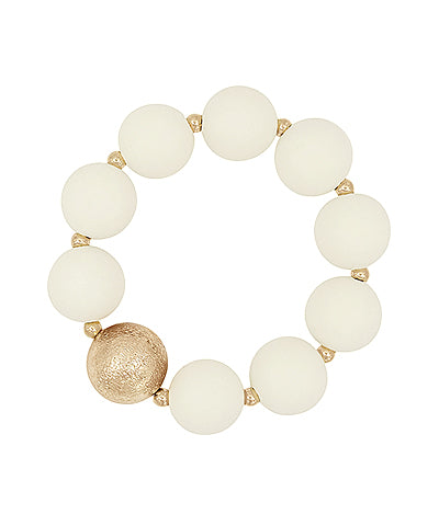 Bead & Gold Ball Bracelet