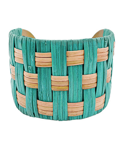 Checkerboard Rattan Bangle