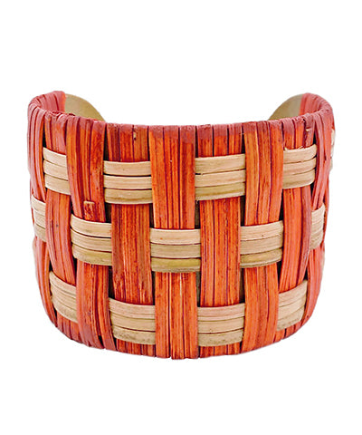 Checkerboard Rattan Bangle