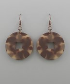 Tortoise Disc Dangle Earring