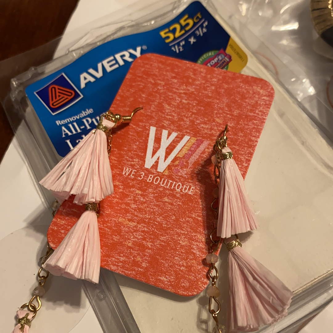 Pink Dangle Earring