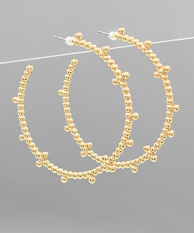 Ball Hoop Earrings