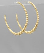 Metal Ball Hoop Earring
