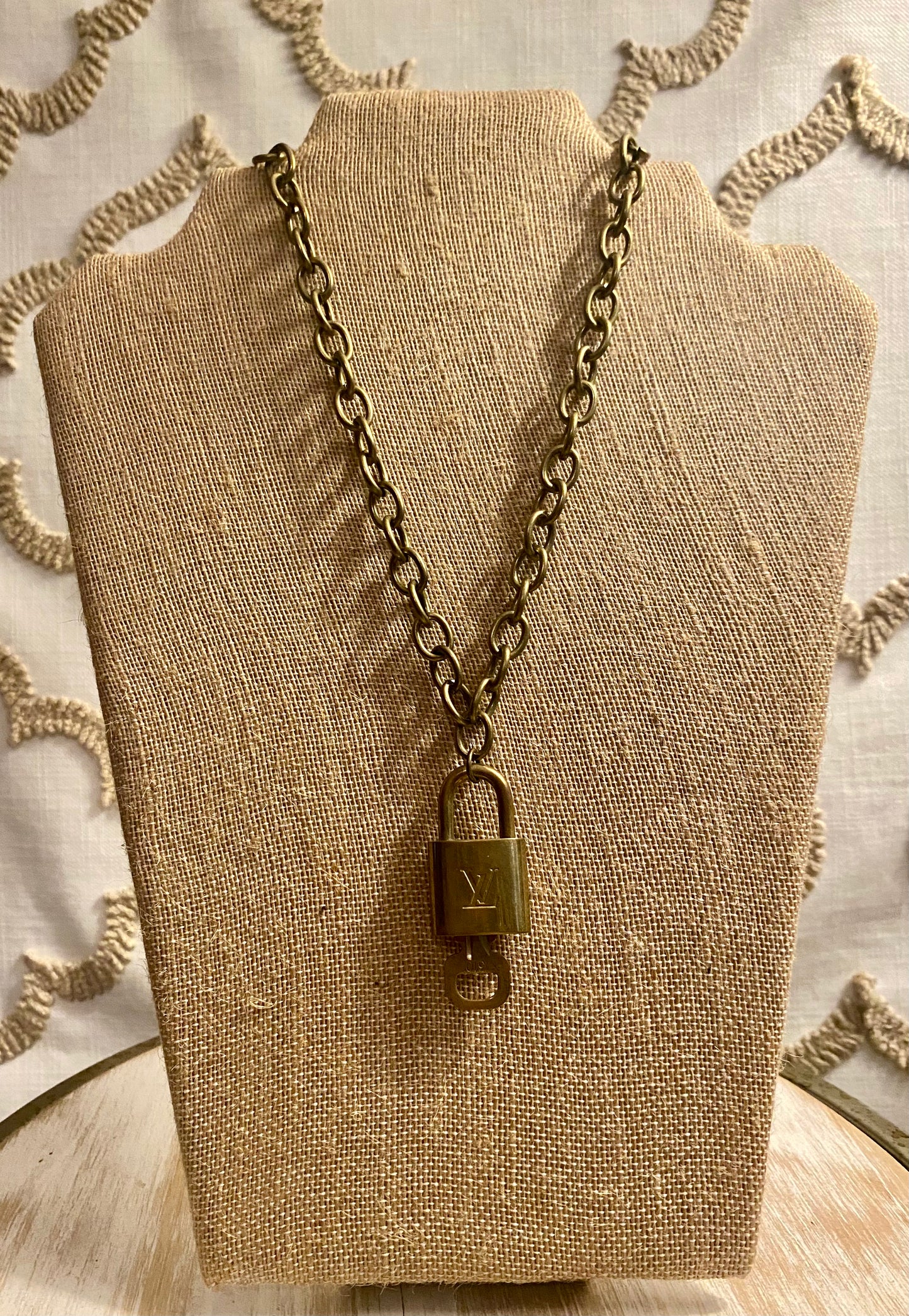 Upcycled Lock & Key Necklace