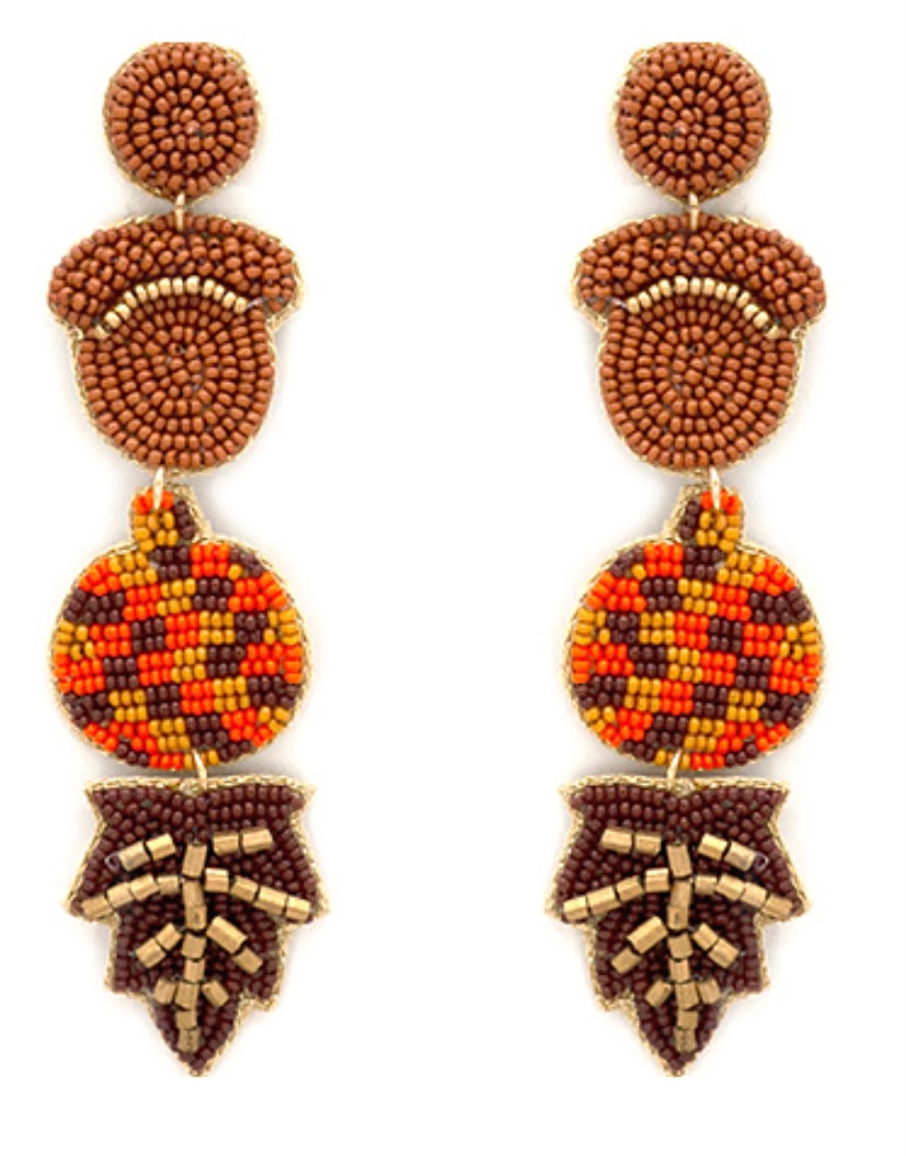 Fall Seed bead earring