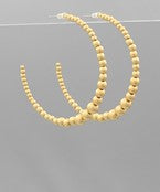 Metal Ball Hoop Earring