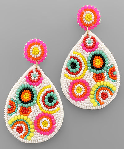 Beaded Teardrop Earrings