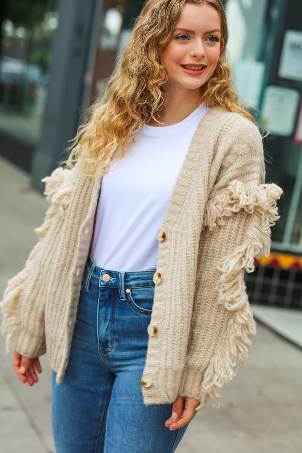 Chunky deals oatmeal cardigan