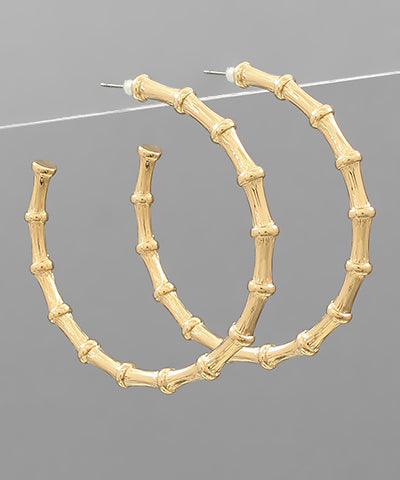 Bamboo Hoop Earrings