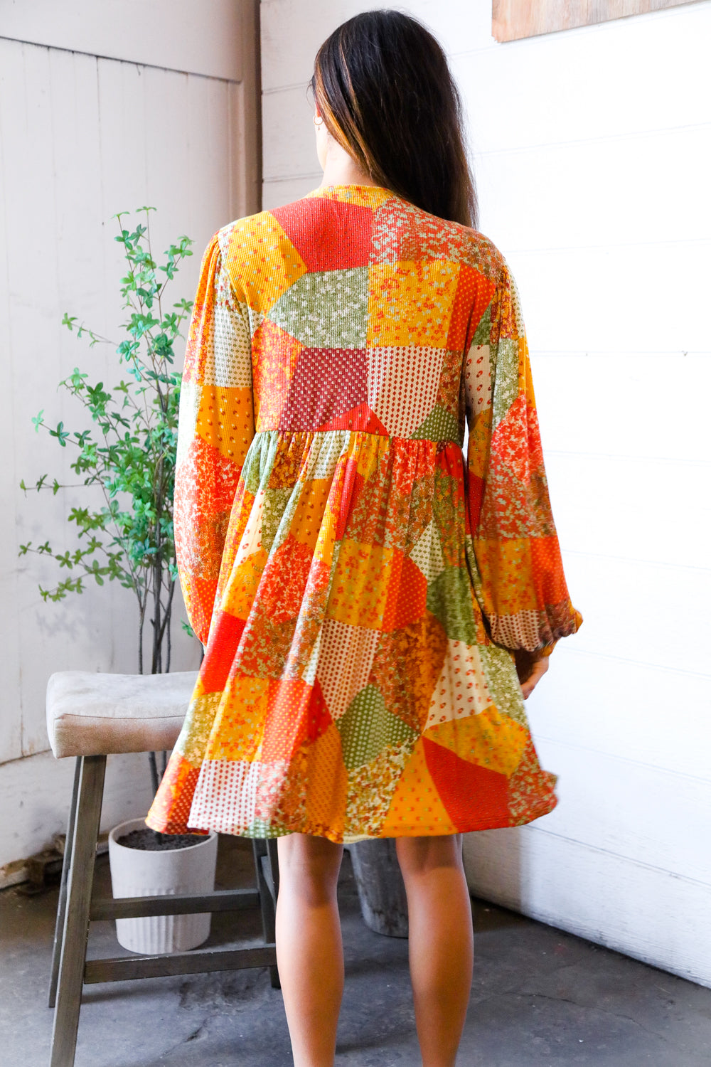 Harvest Patchwork Dreams Babydoll Bubble Dress