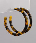 Tortoise Hoop Earrings