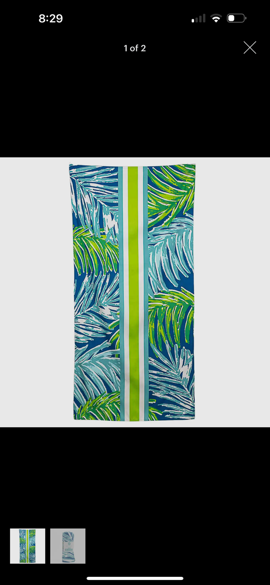 Veracruz Palm Beach Lime & Blue Towel