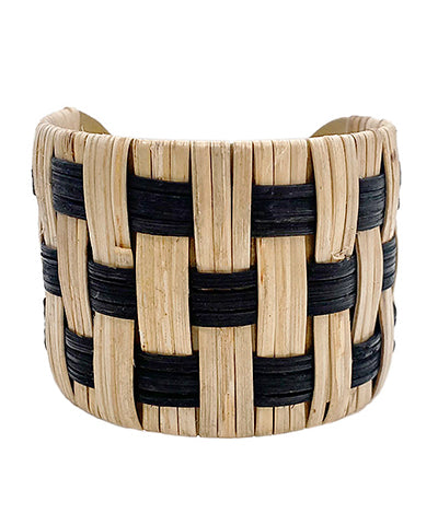 Checkerboard Rattan Bangle