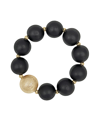 Bead & Gold Ball Bracelet