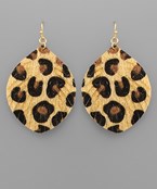 Leopard Feather Earring