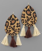 Leopard & Tassel Earring