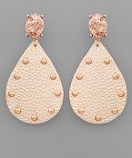 Rose Gold Druzy Teardrop Earring