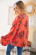 Floral V-Neck Blouse