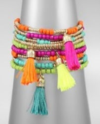 Multicolor Tassel Bracelet