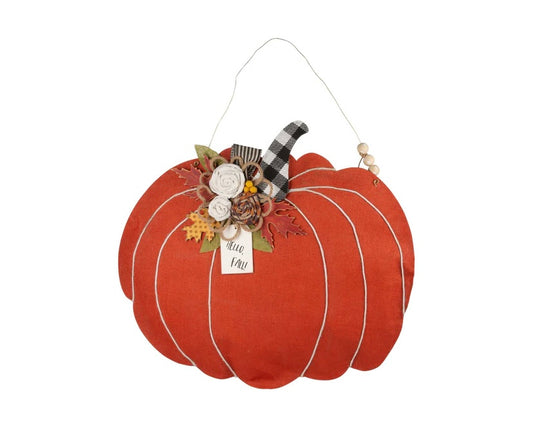 Pumpkin Burlee Door Hanger